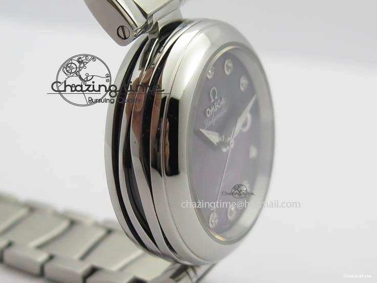 0106 De Ville Lady 34mm SS V6F 1:1 Best Edition Black MOP Dial On SS Bracelet SEIKO NH05A UrbanStyle 8152